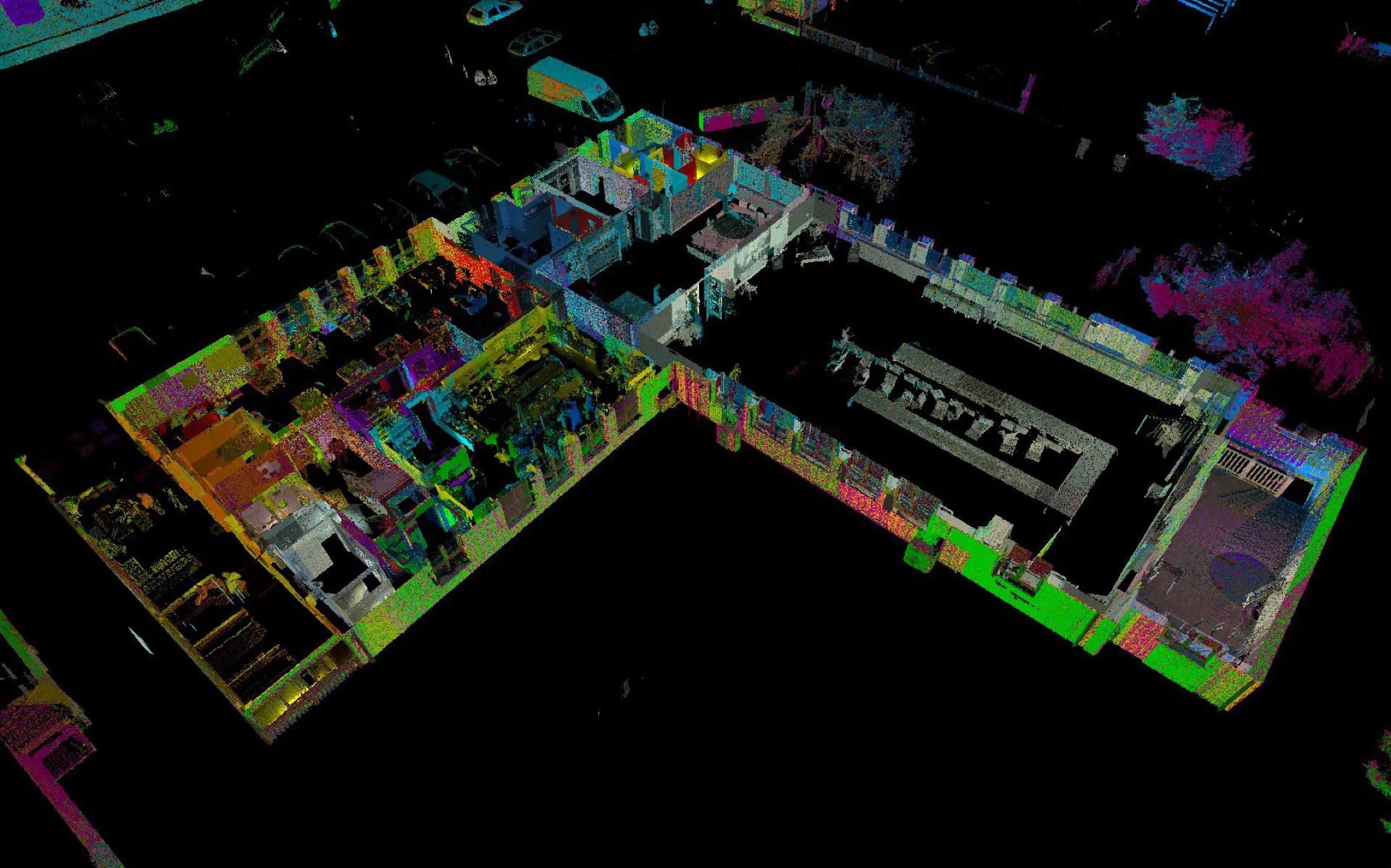 3D zaměření — mračna bodů